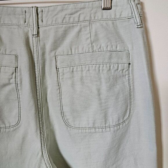 EUC J. CREW LIGHT MINT GREEN COTTON RELAXED CHINOS PANTS SIZE 12 / L - Picture 6 of 16
